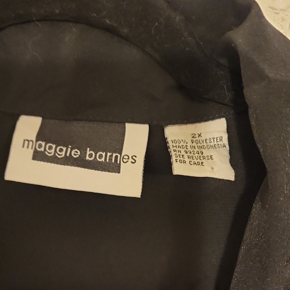 Maggie Barnes 2X Career Blouse | Pullover | Collared | 100% Polyester - Picture 2 of 7